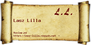 Lasz Lilla névjegykártya